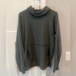 Melanzana Micro Grid Fleece Men's Hoodie Size Small Pewter